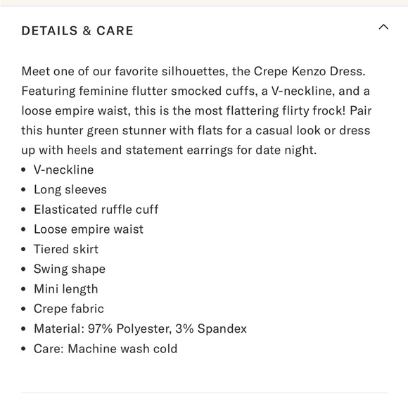 NWT Tuckernuck crepe Enzo dress hunter green XSmall - Picture 8 of 10